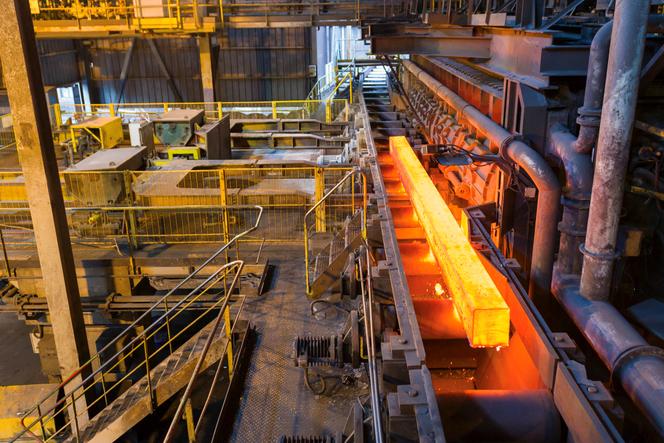 Dans l’usine du fabricant d’acier allemand Saarstahl Group, à Hayange (Moselle), le 24 janvier 2025.