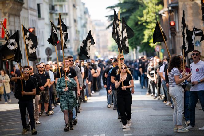 Manifestation de militants d’ultradroite, à Paris, le 11 mai 2024.