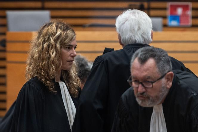 Emmanuelle Franck, avocate de Cédric Jubillar, au procès de ce dernier, accusé de la disparition de Delphine Aussaguel, dans la salle d’audience du tribunal d’assises du Tarn, à Albi, le 8 octobre 2025.