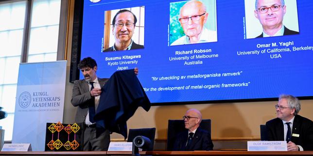 The Nobel Prize in Chemistry rewards the discovery of molecules capable of trapping gases or liquids
