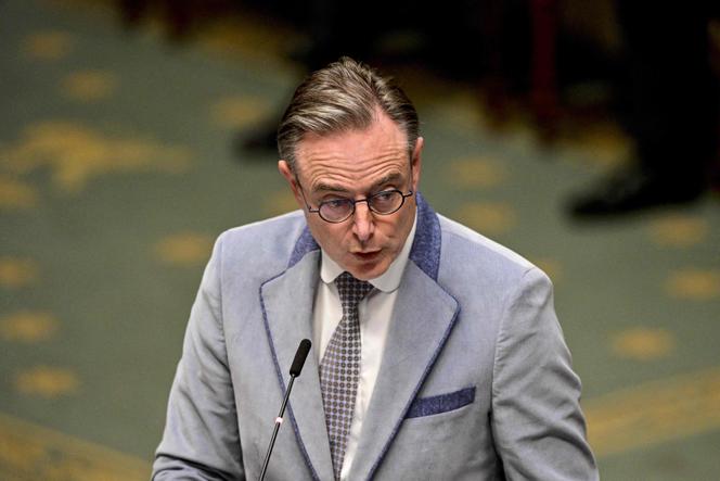 Le premier ministre belge, Bart De Wever, lors d’une séance plénière de la Chambre au Parlement fédéral, à Bruxelles, le 9 octobre 2025.