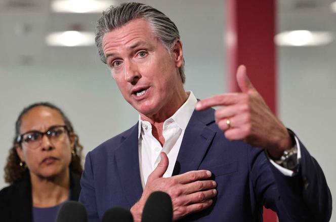 Le gouverneur de Californie, Gavin Newsom, à Los Angeles, le 8 octobre 2025.