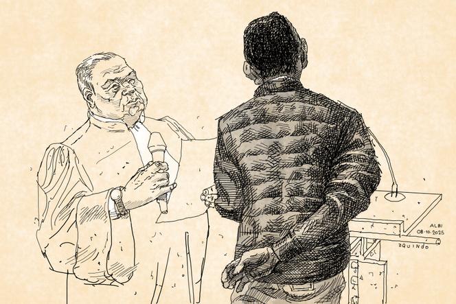 Marco D., ancien codétenu de Cédric Jubillar à la prison de Seysses (Haute-Garonne), devant la cour d’assises du Tarn, à Albi, le 8 octobre 2025.
