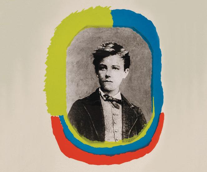 Le plus célèbre portrait d’Arthur Rimbaud, signé Etienne Carjat en 1871, coloré au pochoir par Sonia Delaunay, en 1973.
