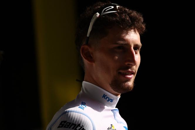 Kevin Vauquelin, lors de la 3e étape du Tour de France, à Dunkerque (Nord), le 7 juillet 2025.