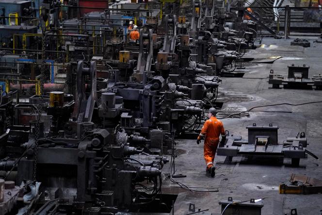 Sur le site de British Steel à Scunthorpe, dans le Lincolnshire, dans l’est de l’Angleterre, le 17 avril 2025.