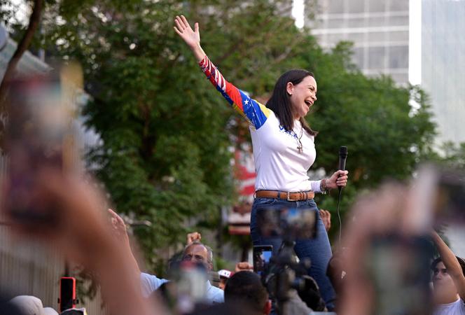 La Vénézuélienne Maria Corina Machado à Caracas, au Venezuela, le 9 janvier 2025. 