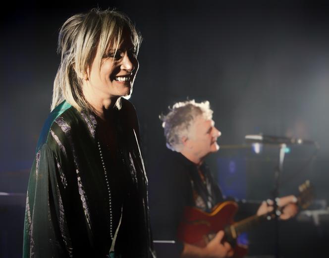 Patricia Kaas et Rodolphe Burger au Festival C’est dans la vallée, au Théâtre municipal de Sainte-Marie-aux-Mines (Haut-Rhin), pour la soirée Winterreise, le 10 octobre 2025.