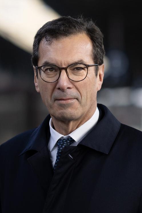 Jean-Pierre Farandou, alors président de la SNCF, à la gare de l’Est à Paris, le 9 novembre 2023.