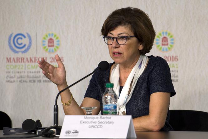 Monique Barbut, l’ex-présidente du Fonds mondial pour la nature (WWF),  a été nommée ministre de la transition écologique, le 12 octobre 2025. Ici, lors d’une conférence à la Conférence mondiale sur les changements climatiques à Marrakech, le 14 novembre 2016. 