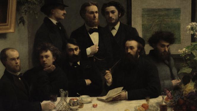 « Un coin de table » (1872), d'Henri Fantin-Latour, seule représentation commune de Rimbaud et Verlaine.