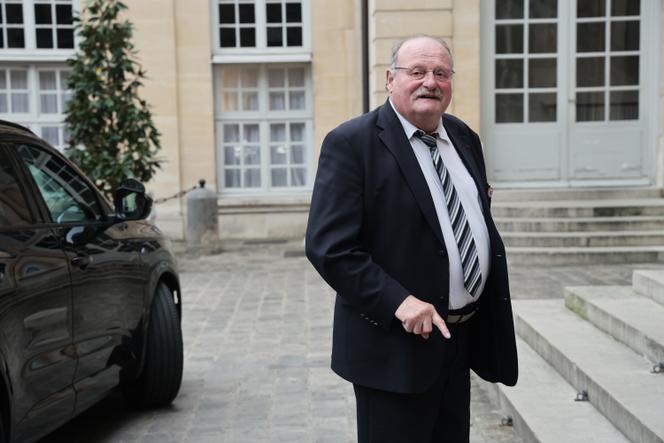 Michel Fournier, ministre chargé de la ruralité, arrive à Matignon, le 13 octobre 2025. 