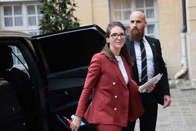 La ministre Aurore Bergé à Matignon le 13 octobre 2025. 