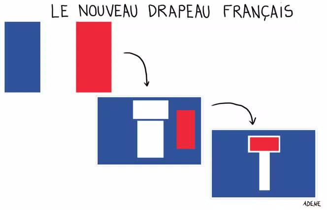 Le dessin paru en une du « Monde » daté du 9 octobre, signé par la dessinatrice française Adène.