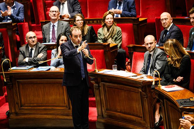 Le premier ministre, Sébastien Lecornu, à la fin de sa déclaration de politique générale à l’Assemblée nationale, à Paris, le 14 octobre 2025.