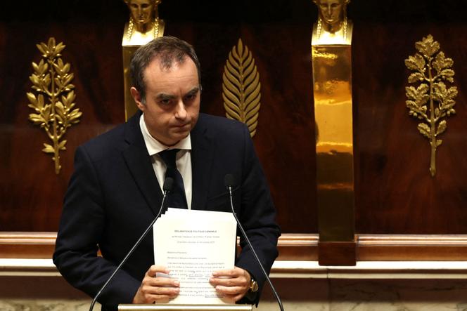 Sébastien Lecornu à l’Assemblée nationale le 14 octobre 2025, lors de son discours de politique générale.