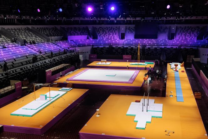 La salle où doivent se dérouler les Mondiaux de gymnastique, à Djakarata, le 10 octobre 2025.
