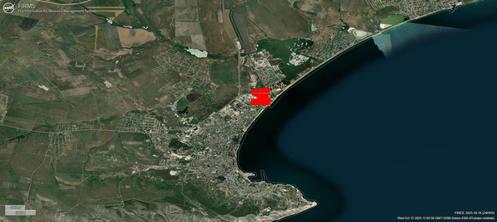 Image satellite fournie par le système Firms de la NASA montrant les incendies à Feodossia, le 15 octobre 2025.