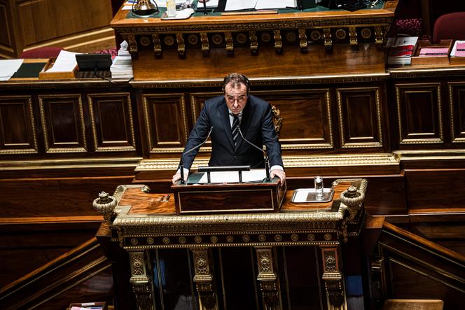 Le premier ministre, Sébastien Lecornu, lors de la déclaration de politique générale, au Sénat, à Paris, le 15 octobre 2025.