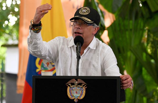 Le président colombien, Gustavo Petro, à Puerto Asis, dans l’ouest de la Colombie, le 15 octobre 2025.