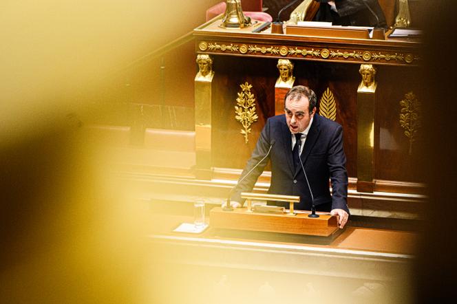 Le premier ministre, Sébastien Lecornu, lors de la déclaration de politique générale à l’Assemblée nationale, à Paris, le 14 octobre 2025.