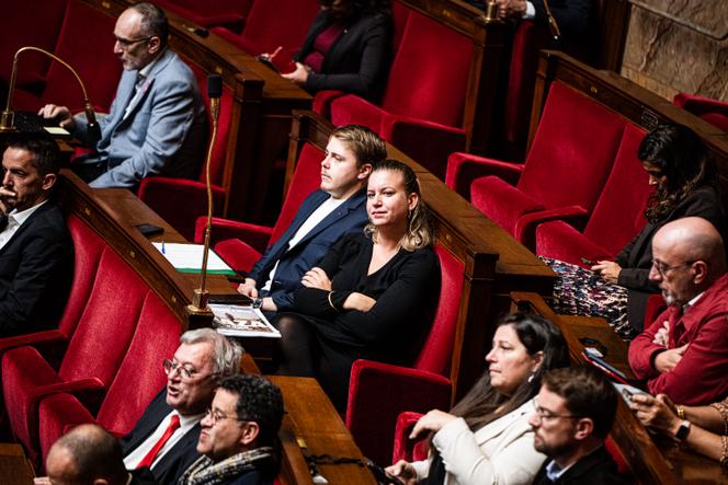 La présidente du groupe des députés de La France insoumise, Mathilde Panot, à l’Assemblée nationale, à Paris, le 15 octobre 2025.