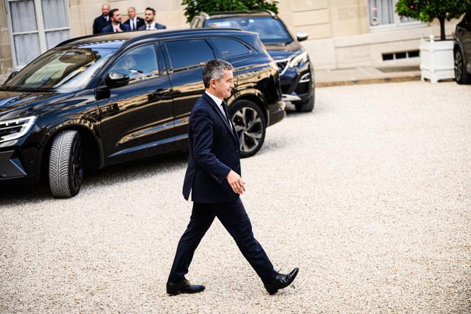Le ministre de la justice, Gérald Darmanin, à l’issue du conseil des ministres au palais de l’Elysée, à Paris, le 14 octobre 2025.