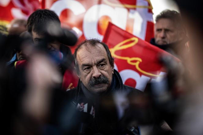 L’ancien secrétaire général de la CGT, Philippe Martinez, à Clermont-Ferrand, le 28 mars 2023.