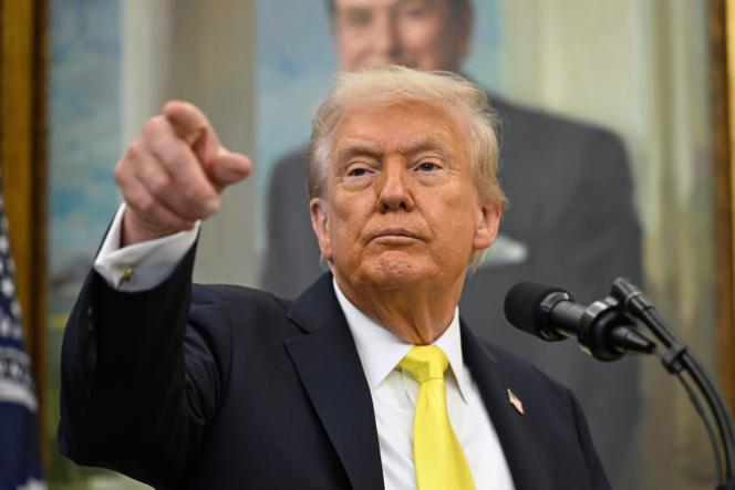 Donald Trump, à la Maison Blanche, à Washington, le 15 octobre 2025.