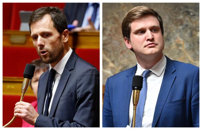 Les députés français Mathieu Lefèvre, devenu ministre délégué à la transition écologique, et Charles Rodwell.
