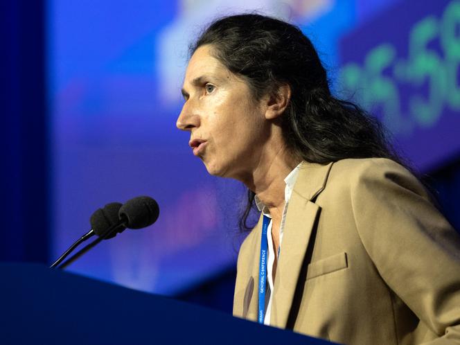 Anne-Isabelle Etienvre, administratrie générale du Commissariat à l’énergie atomique et aux énergies alternatives, à Vienne (Autriche), le 15&nbsp;septembre 2025.