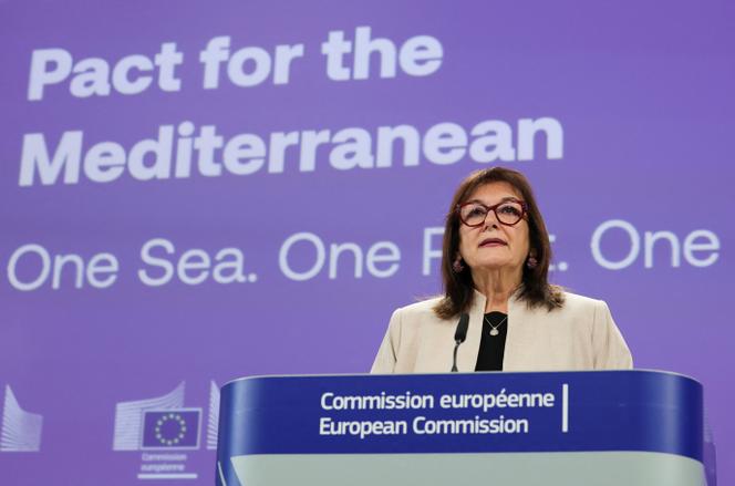 Dubravka Suica, la commissaire à la Méditerranée, à Bruxelles, le 16 octobre 2025.