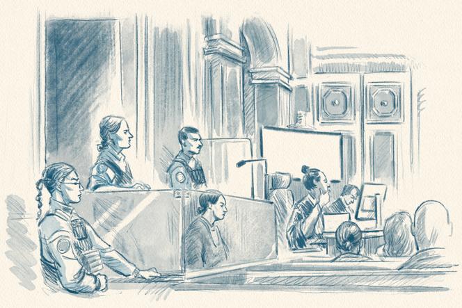 Dahbia Benkired, lors de l’audience du vendredi 17 octobre, au palais de justice de Paris.