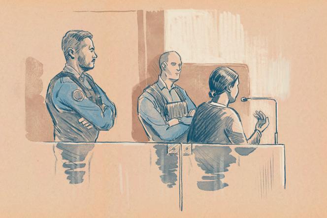 Dahbia Benkired, lors de l’audience du vendredi 17 octobre, au palais de justice de Paris.
