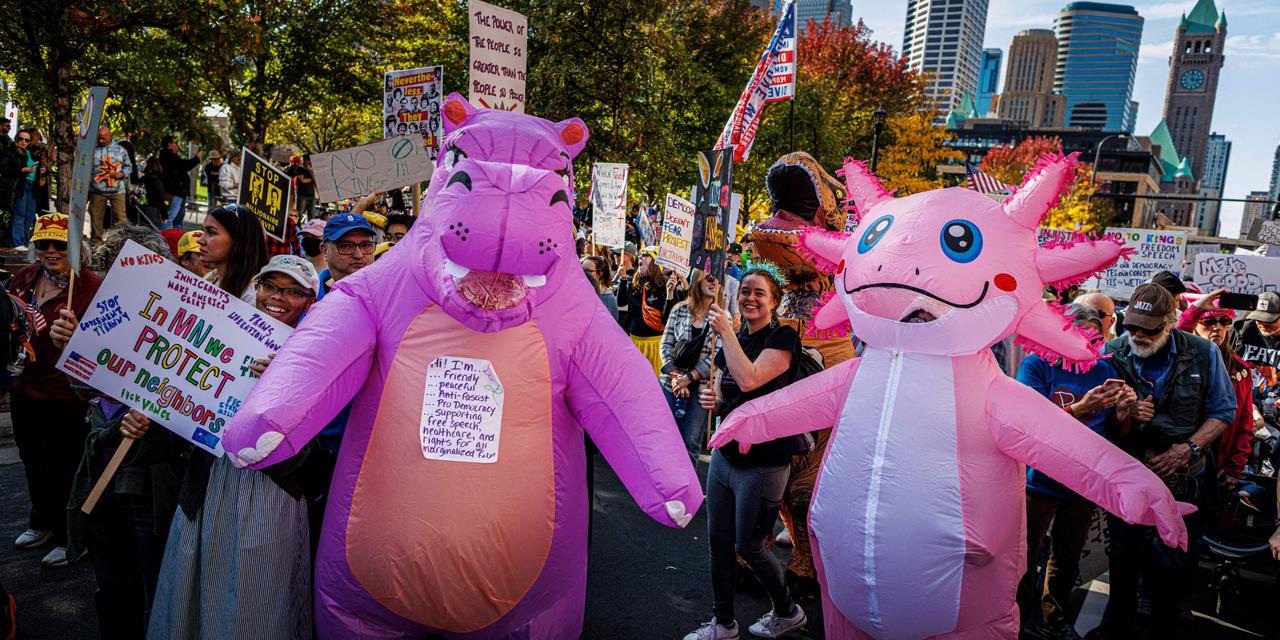 Protesters rally during the 