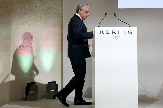Le directeur général du groupe de mode et de luxe Kering, Luca De Meo, lors de l’assemblée générale des actionnaires du groupe, à Paris, le 9 septembre 2025. 