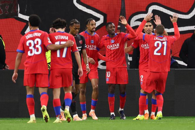 Le PSG a largement battu le Bayer Leverkusen en Ligue des champions (7-2), à Leverkusen, en Allemagne, le 21 octobre 2025. 