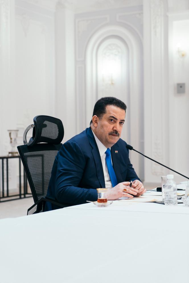 Mohammed Chia Al-Soudani, dans sa résidence à Bagdad, le 21 octobre 2025.
