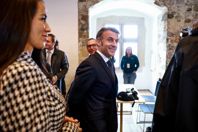 Le président français, Emmanuel Macron, à Ljubljana, le 21 octobre 2025. 
