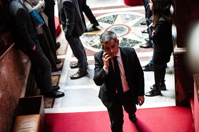 Le ministre de la justice, Gérald Darmanin, lors de la séance des Questions au gouvernement, à l’Assemblée nationale, à Paris, le 21 octobre 2025.