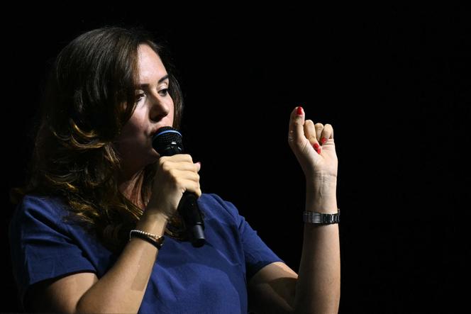 Sarah Knafo lors du « Sommet des Libertés » au Casino de Paris, le 24 juin 2025.