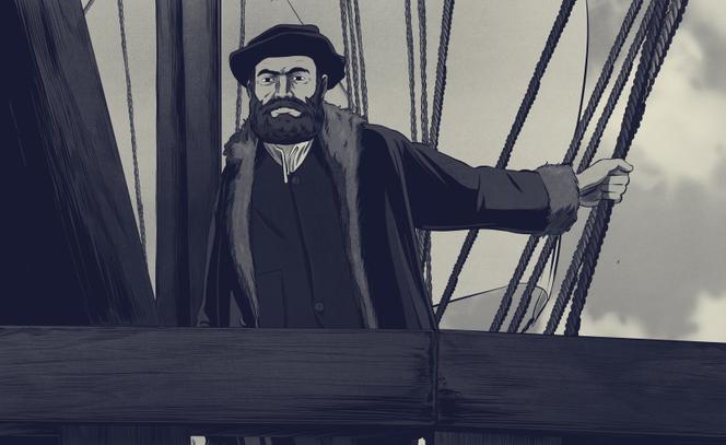 Dessin tiré de la collection documentaire « L’incroyable Périple de Magellan », sous la direction artistique d’Ugo Bienvenu.