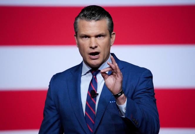 Le ministre de la défense américain, Pete Hegseth, à la base marine de Quantico, en Virginie, le 30 septembre 2025. 