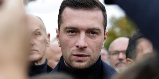 Jordan Bardella, le président du Rassemblemenrt national, le 25 octobre, à Poussay (Vosges).