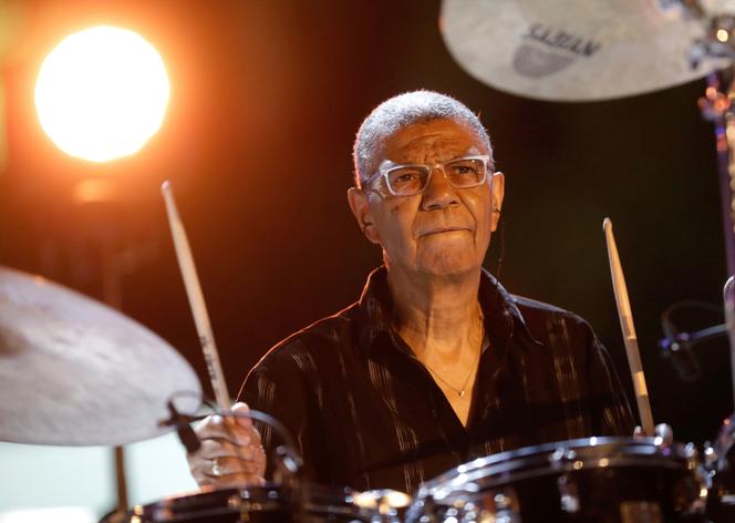 Le batteur de jazz, Jack DeJohnette, lors du Marseille Jazz des cinq continents, à Marseille, en juillet 2018.