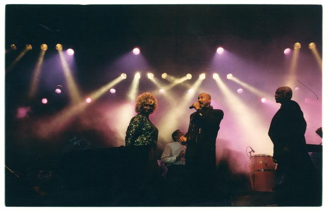 Celia Cruz et Oscar D’Leon en 1998 au festival Tempo Latino (Vic-Fezensac)