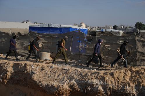 In Hamad City, Khan Younis neighborhood, in the southern Gaza Strip, Tuesday, October 28, 2025.