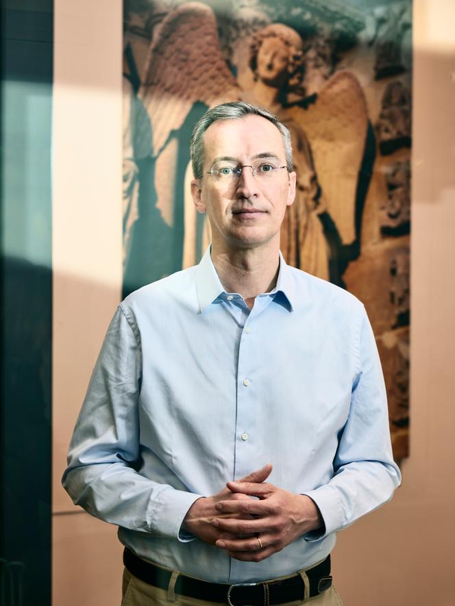 Pierre-Edouard Stérin, dans les bureaux du Fonds du bien commun, à Paris, le 30 mars 2023.