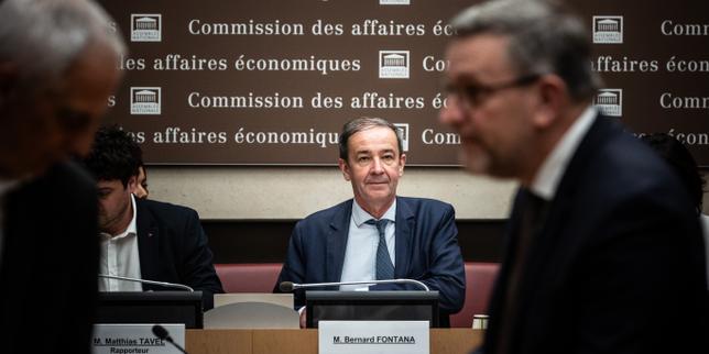 Bernard Fontana, auditionné par la commission des affaires économiques de l’Assemblée nationale en vue de sa nomination à la tête d’EDF, à Paris, le 30 avril 2025.