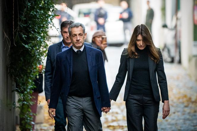 Nicolas Sarkozy leaves his home to go to Santé prison, in Paris, on October 21, 2025.